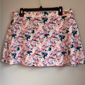 Puma Floral Women's Skort in Pink and Navy w/ inner brief. Sz L. NWOT